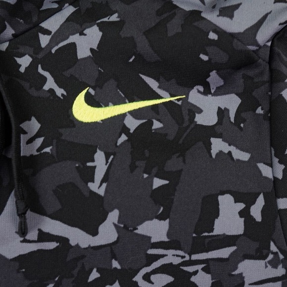 Nike Therma-FIT Hoodie Mens Large Black Gray Camo Pullover Hooded Sweatshirt - Picture 4 of 13